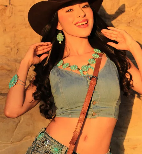 Vista 2 de Rustic Couture's Western - Juego de joyas para mujer, estilo vaquera, vintage, collar y aretes