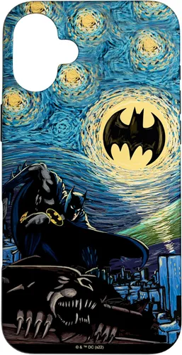 Vista 23 de DC Comics Batman Starry Night Style Painting Case para iPhone 17