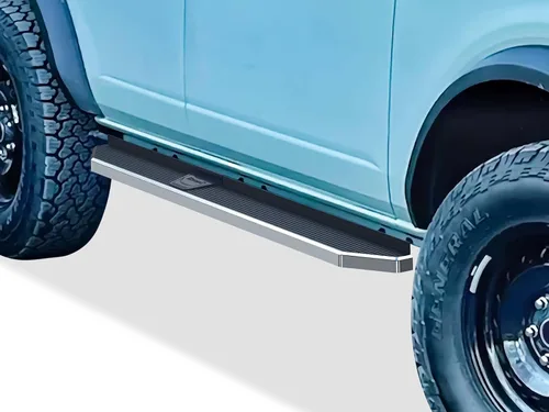 Vista 10 de APS Estribos de 5 pulgadas, color negro mate, compatibles con Ford Bronco 2021-2026 Sport Utility de 4 puertas, acero inoxidable
