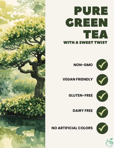 Vista 4 de Cherie Sweet Heart - Mezcla de té verde orgánico Sweet Matcha – Mezcla estilo café – 16 onzas, vegano y sin gluten, rico en antioxidantes, perfecto