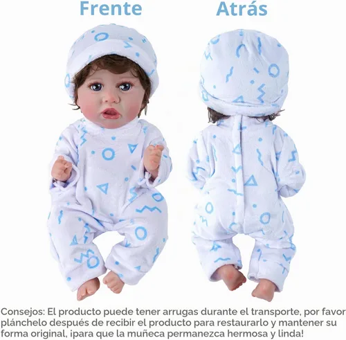 Vista 4 de BABESIDE Juego de 8 piezas de ropa para muñeca bebé con cuna para muñecas de 8-10-12 pulgadas, ropa y accesorios para muñeca bebé Bitty para bebés