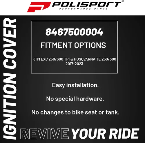 Vista 3 de Polisport Kit protector de cubiertas de encendido para motocicletas de motocross (MX) para motocicletas KTM EXC 250/300 TPI y Husqvarna TE 250/300