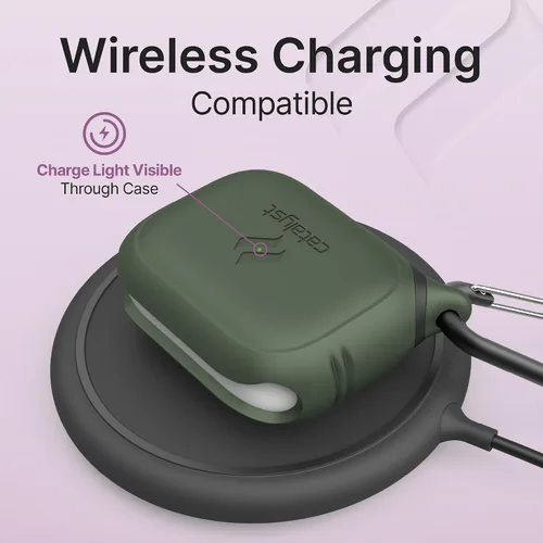 Vista 6 de Catalyst Funda impermeable para AirPods Pro de 2ª generación y AirPods Pro de 1ª generación, compatible con carga inalámbrica y USB-C, diseño de una