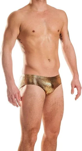 Vista 4 de Gary Majdell Sport Bikini de cuerpo caliente para hombre dorado (Anaconda Gold)