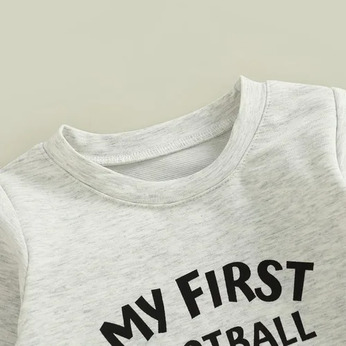 Vista 103 de MERSARIPHY Sudadera de fútbol para bebé, traje de manga larga con letras divertidas, ropa de otoño e invierno