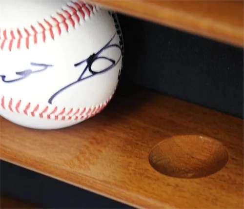 Vista 4 de 30 Balón de béisbol vitrina gabinete - Home Plate Shaped (negro)