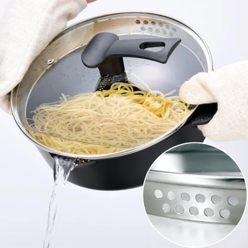 Vista 2 de Wahei Freiz EM-9735 Multi-functional Deep Frying Pan, 9.4 inches (24 cm), Induction Compatible, Gas OVER 2
