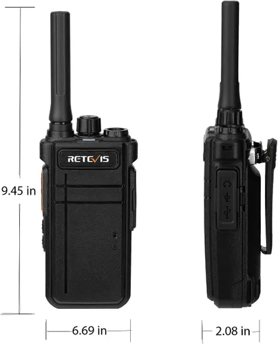 Vista 15 de Retevis Walkie Talkies RB37 Bluetooth, radio bidireccional Bluetooth, nueva versión, batería de larga duración de 2000 mAh y 120 h, auricular