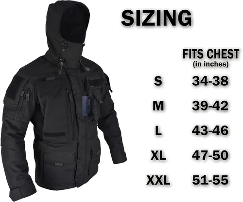 Vista 2 de Chaqueta táctica del ejército con capucha de múltiples bolsillos, abrigo de caza Molle militar, chaquetas de concha dura, ropa de abrigo