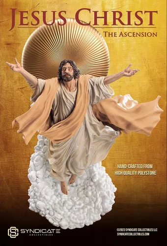 Vista 4 de Escultura de estatua de Polystone de primera calidad a escala 1:4 de la Ascensión de Jesucristo Edición de bata bronceada a escala 1:4