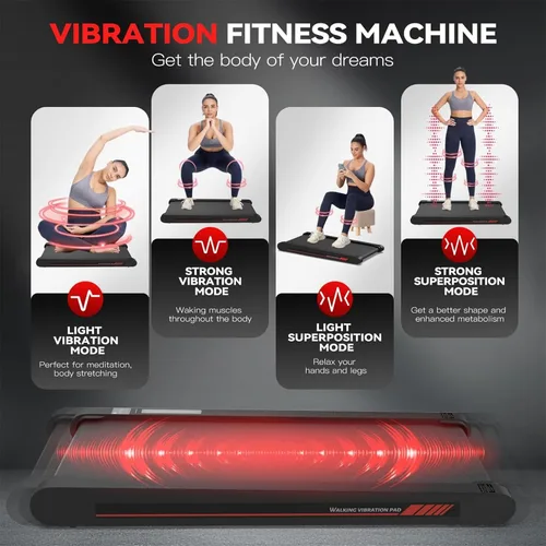 Vista 4 de Sperax Walking Treadmill Pad with APP, 3 in 1 Under Desk Treadmill, 400W Low Noise Walking Vibration Pad with Remote Control,Portable Treadmills for
