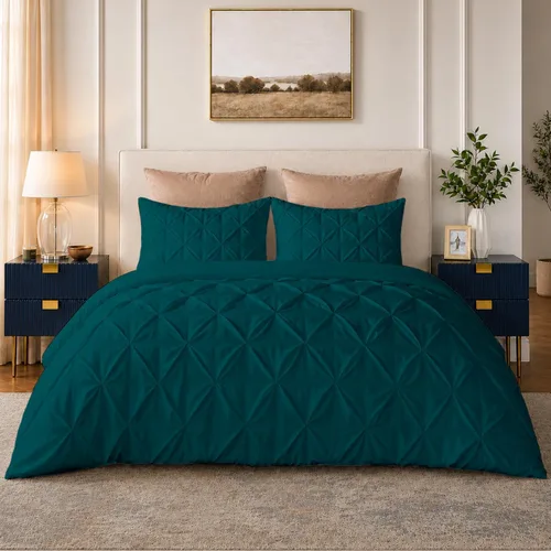 Vista 11 de SLEEP-NEST Luxuries - Funda de edredón plisada decorativa, tamaño individual/individual XL, 68 x 90 pulgadas, 3 piezas, con cierre de cremallera