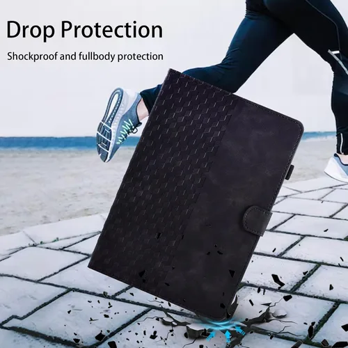 Vista 4 de Funda para Samsung Galaxy Tab S6 Lite 2024/2022/2020 de 10.4 pulgadas SM-P620/P625/P610/P613/P615/P619 de piel sintética, funda magnética con Negro