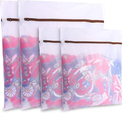 Vista 20 de GOGOODA - 3 bolsas de malla para lavandería, bolsas para lavado de prendas delicadas, lencería, medias