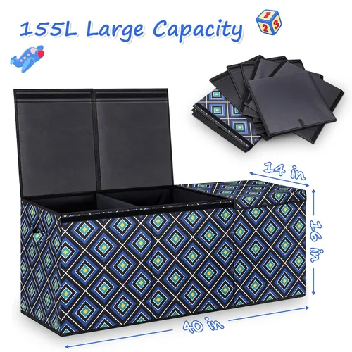 Vista 2 de HOMEMARVEL Cofre de juguetes grande, caja de juguetes grande, caja de juguetes extra grande para niños y niñas, organizador de almacenamiento