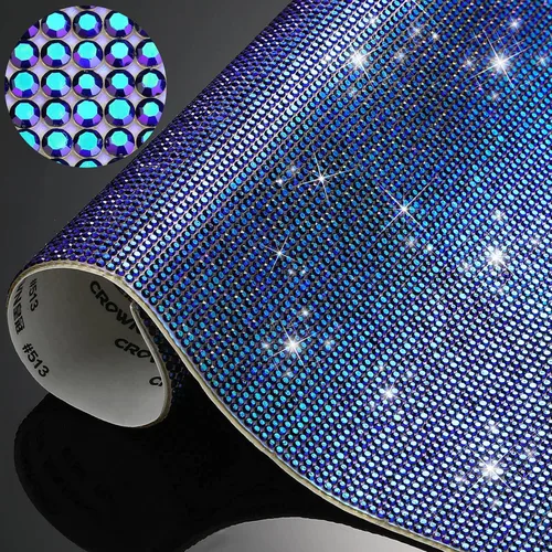 Vista 8 de Outus 12000 Piezas Lámina de Pedrería Brillante Calcomanía de Pedrería DIY para Decoración de Automóvil Calcomanía Autoadhesiva de Gemas de Cristal