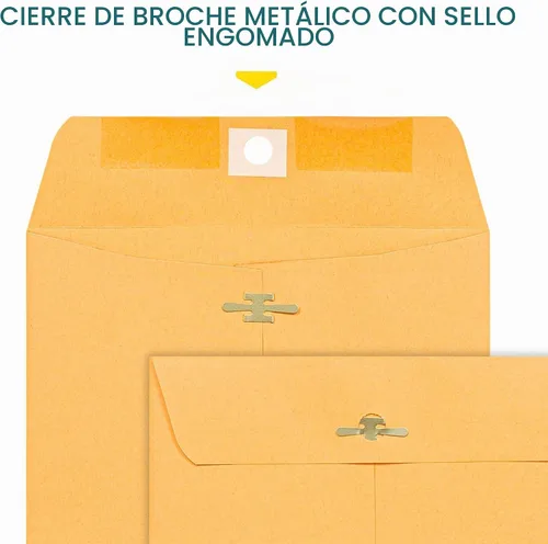 Vista 4 de EnDoc Sobres de cierre – Paquete de 15 sobres de catálogo de papel kraft marrón de 6 x 9 pulgadas con cierre de cierre y sello engomado, sobres