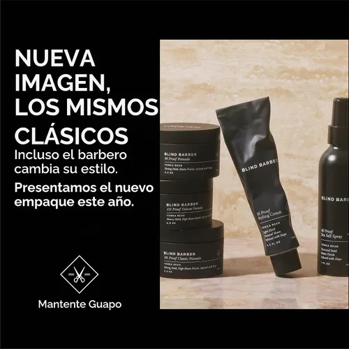 Vista 6 de Blind Barber Bryce Harper - Arcilla para el cabello, pomada de arcilla mate para hombres, fijación media a fuerte, infundida con caolín, manteca