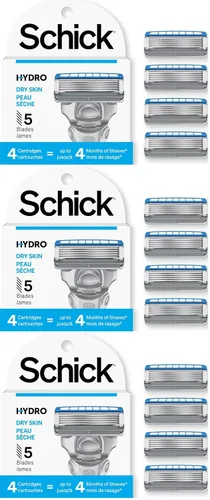 Vista 3 de Schick Hydro 5 Sense Hydrate - Recambios para maquinilla de afeitar para hombres, 4 unidades (paquete de 1)