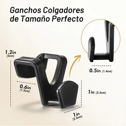 Vista 7 de HOUSE DAY Ganchos Colgadores que Ahorran Espacio Paquete de 20, Negro, Ganchos Conectores de Perchas para Ropa, Ganchos de Perchas Resistentes que