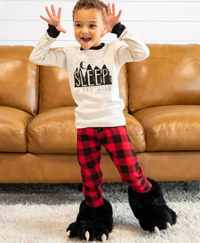 Vista 4 de Lazy One - Pantuflas con diseño de garra de animal para niños y adultos, disfraz divertido para niños, cálidas pantuflas peludas