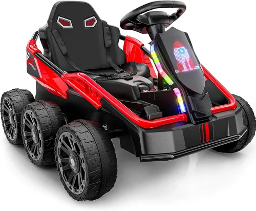 Vista 7 de ANPABO XXL 6 ruedas 24V Ride On Car para niños con control remoto Azul