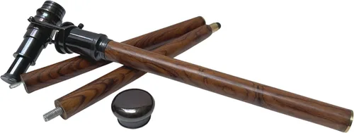 Vista 9 de Medieval Replicas Bastón de caminar con telescopio mango de latón plegable náutico bastón de madera ideal unisex