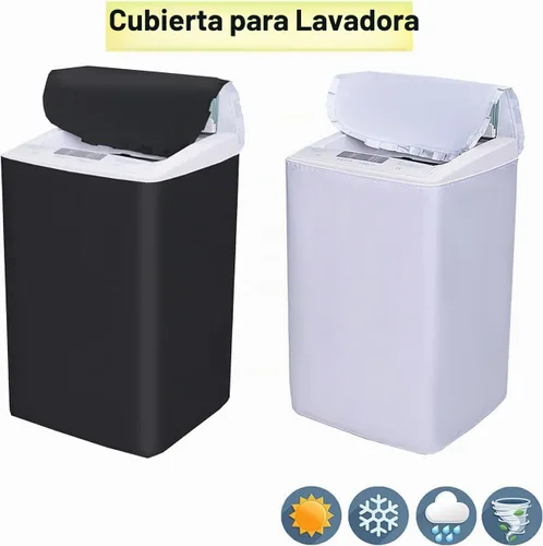 Vista 6 de Funda para lavadora, cubierta para lavadora/secadora para carga superior, resistente al polvo, impermeable, cubierta para lavadora totalmente