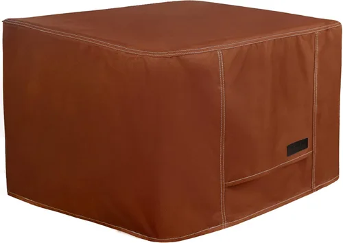 Vista 25 de NettyPro Cubierta para Fogata Redonda Impermeable para Exteriores Cubierta para Fogata para Mesa de Fogata de Gas Propano, 28 x 18 pulgadas, Negro
