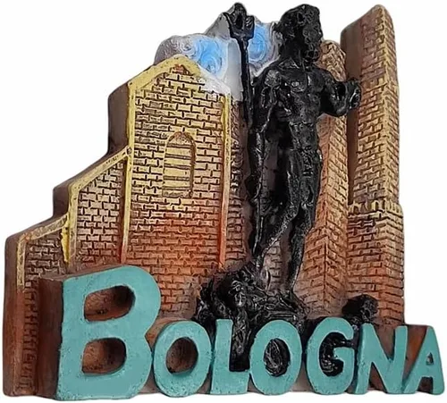 Vista 5 de 3D Bolonia Italia Imán de nevera de viaje recuerdo decoración nevera etiqueta magnética pintado a mano artesanía