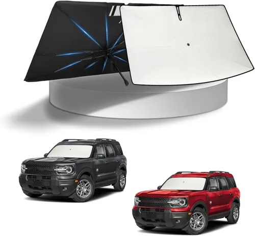 Vista 42 de KUST - Parasol plegable para parabrisas para BMW X1 E84, accesorios 2011 2012 2013 2014 2015, protector de visera de sol ajustable que bloquea