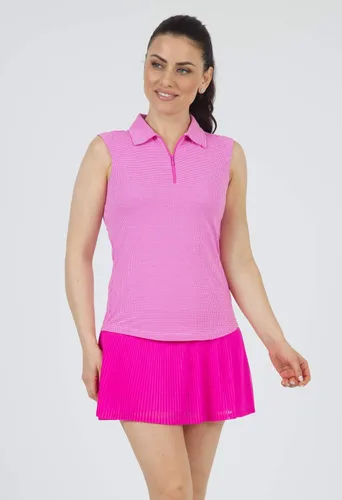 Vista 3 de IBKUL Athleisure Wear - Polo sin mangas con protección solar UPF50+ Icefil Cooling Tech Mini Check - 14754