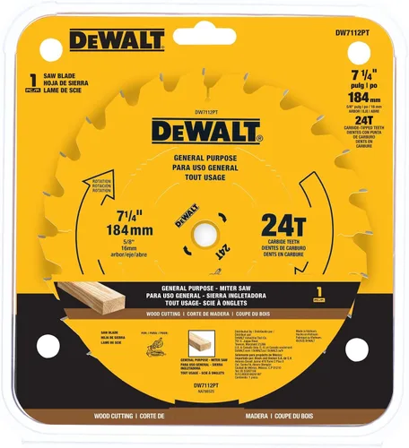 Vista 3 de DEWALT DW7112PT DEWALT DW7112PT 24T Hoja de sierra ingletadora con corte de precisión, 7-1/4 pulgadas