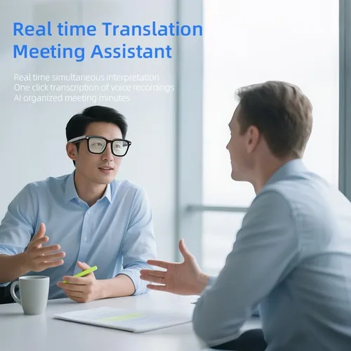 Vista 6 de Lentes de cámara inteligente AI: grabación de video HD 1080P y toma de fotos, traducción, conversación asistente, adecuadas para exteriores e
