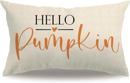 Vista 8 de 7COLORROOM Fundas de almohada Happy Thanksgiving Cosecha de otoño (negro, 12 x 20 pulgadas)
