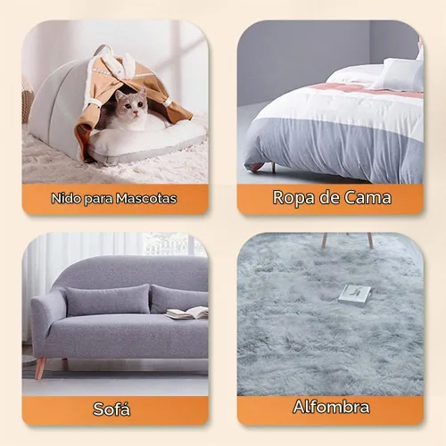 Vista 5 de Removedor de pelo de mascotas de mango largo de 14 pulgadas para muebles y sofá, herramienta limpiadora de piel de gato y perro reutilizable