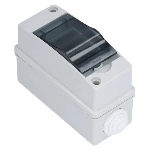 Vista 8 de Caja de protección de distribución de 8 vías, IP65 2 riel DIN impermeable, transparente, caja de conexiones de distribución para disyuntor de pared
