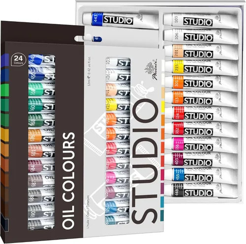 Vista 12 de AUREUO - Juego de pintura al óleo, tubos de 12 x 0.4 fl oz/0.4 onzas líquidas, pinturas a base de aceite no tóxicas para pintura en lienzo