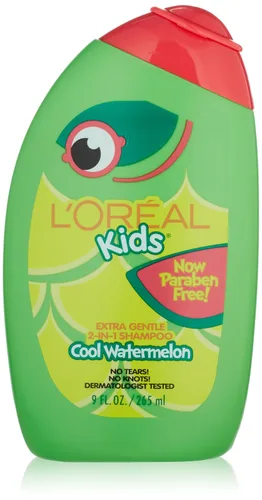 Vista 5 de L'Oreal Kids Champú extra suave 2 en 1, batido de fresa, 9 onzas líquidas