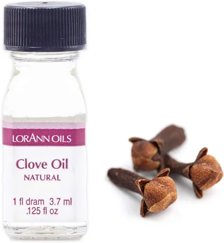 Vista 2 de LorAnn Aceite de hoja de clavo SS Sabor natural, 1 botella de dram (0.0125 fl oz - 0.1 fl oz - 1 cucharadita)