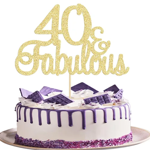 Vista 10 de Gyufise 1 decoración de 30 con purpurina dorada y fabulosos adornos para tartas de 30 años y fabulosos adornos para tartas de cumpleaños de 30 años