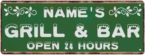 Vista 16 de Letrero de metal personalizado para bar en el patio trasero, decoración rústica, cueva de hombre, cerveza fría, buenos tiempos, letrero de metal
