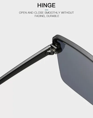Vista 8 de W&Y YING Gafas de sol de gran tamaño con parte superior plana para hombres y mujeres, semirremolques, elegantes y de gran tamaño, gafas deportivas