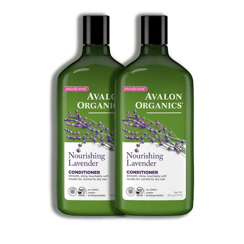 Vista 4 de Avalon Organics Acondicionador nutritivo de lavanda, botella de 11 onzas (paquete de 2)