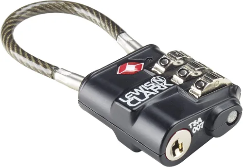 Vista 2 de Lewis N Clark Travelsentry Indicador de 3 esferas, Negro -, Cable resistente