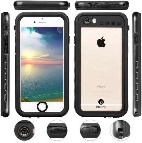 Vista 3 de BELTRON aquaLife - Funda delgada impermeable para iPhone 6 y 6S, a prueba de golpes y caídas, suciedad y nieve, totalmente sellada con protector