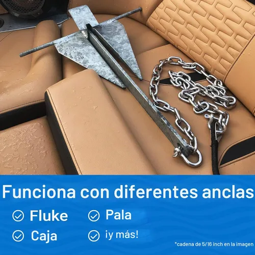 Vista 4 de Cadena de anclaje de acero inoxidable, cadena de anclaje de barco, cadenas de anclaje para barcos, cadena de ancla inoxidable, extremos de enlace