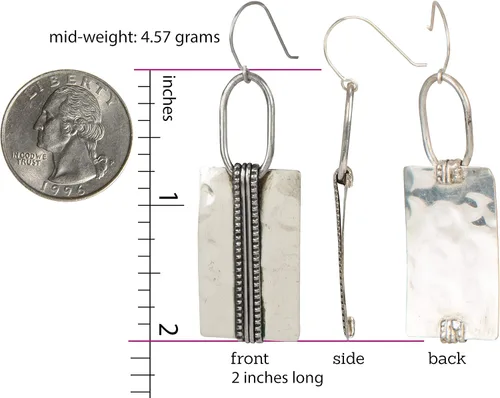 Vista 3 de Pendientes bohemios colgantes vintage de varios metales para mujer, Metal, Ágata