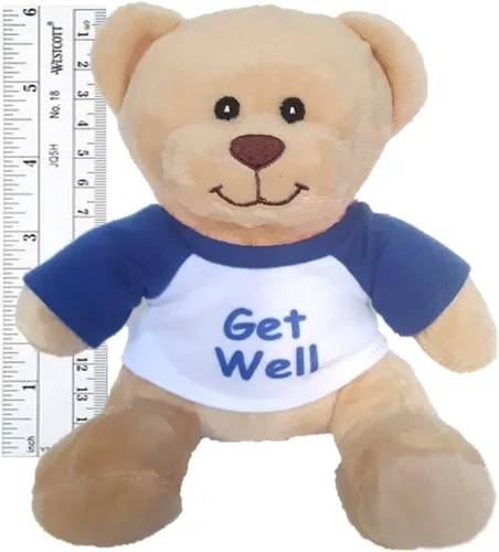 Vista 2 de Hug-a-BooBoo Get Well - Oso de peluche pequeño - Oso de peluche súper lindo de 6 pulgadas con camiseta de mensaje de Get Well - Ideal para regalo