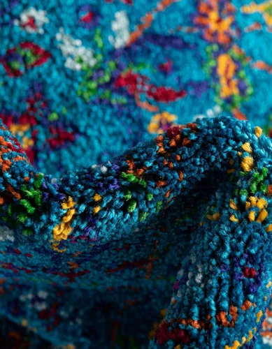 Vista 6 de Unique Loom Calypso Collection - Alfombra rectangular de 2 x 3 pies, color azul marino y verde